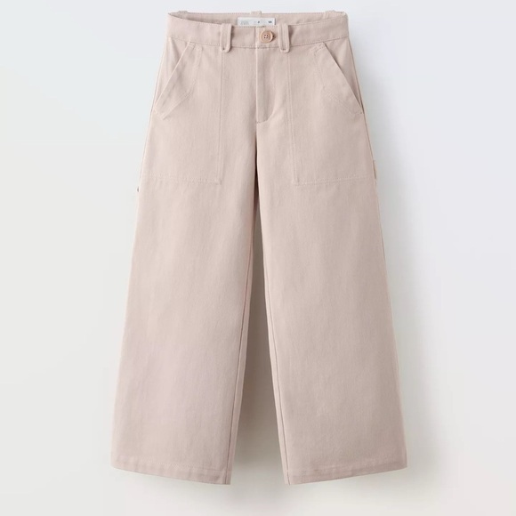 Zara Other - Zara Kids Pastel Pink Wide-Leg Pants With Pockets Size  10 Years